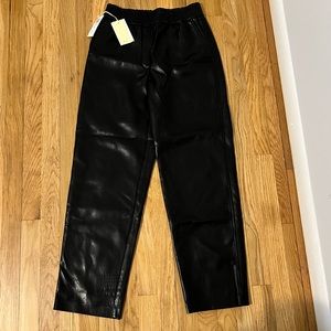 NWT! Aritzia / Wilfred wide-leg leather pants